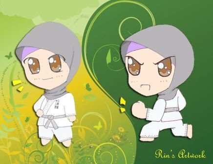 5800 Gambar Kartun Muslimah Karate Gratis